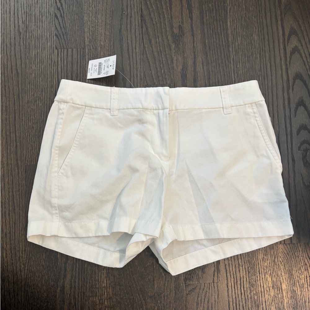 NWT J. Crew Women's White Shorts- Size 2